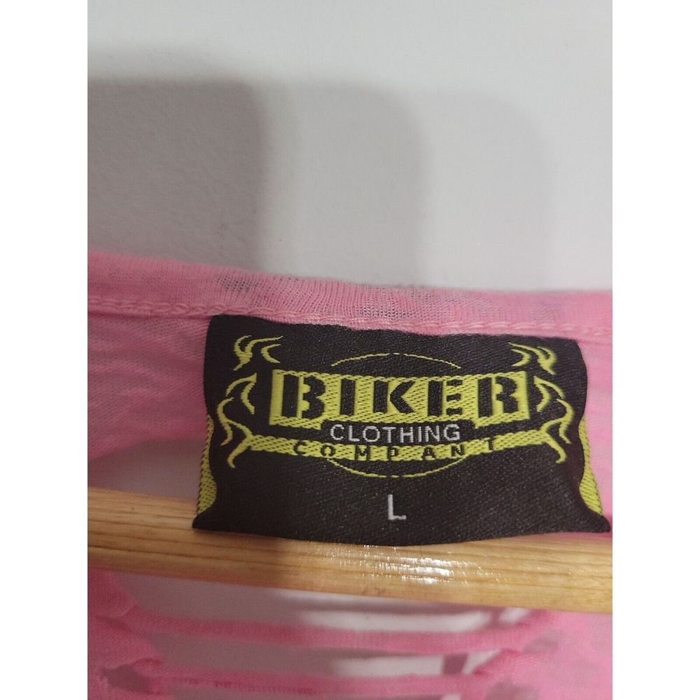 Biker Clothing Company Women's Top Size Large Pink Cutout Daytona 2016 - Picture 4 of 5